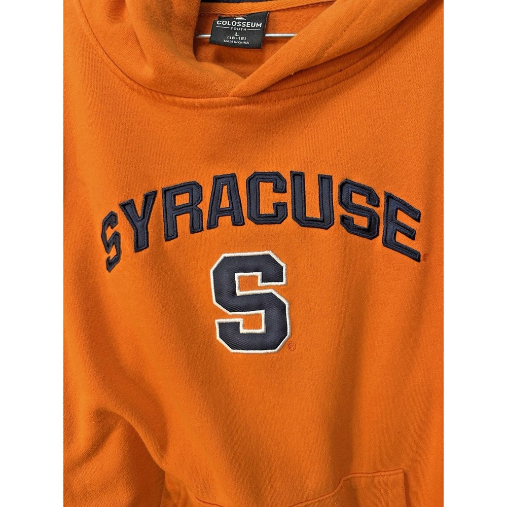 Syracuse Orange Youth L 16-18 Colosseum 2-Hit Pullover Hoodie Sweatshirt - Picture 3 of 10